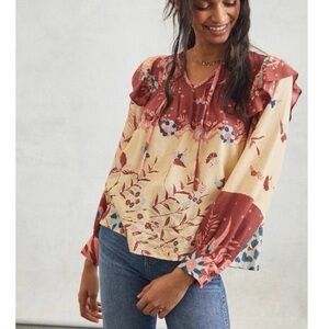 NWT OTHILIA Thessaly Peasant Blouse Size L